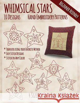 Whimsical Stars Hand Embroidery Patterns Stitchx Embroidery 9781530784493 Createspace Independent Publishing Platform