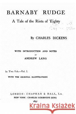 Barnaby Rudge Charles Dickens 9781530863723