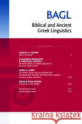 Biblical and Ancient Greek Linguistics, Volume 5 Stanley E. Porter Matthew Brook O'Donnell 9781532611865