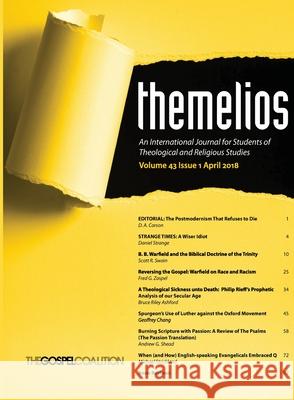 Themelios, Volume 43, Issue 1 D. A. Carson 9781532656934 Wipf & Stock Publishers