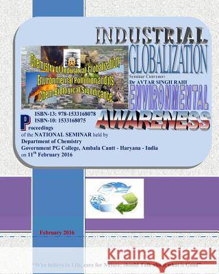 Industrial Globalization Environmental Awareness Dr Avtar Singh Rahi 9781533168078