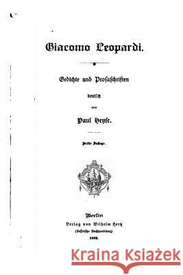 Italienische Dichter seit der Mitte des 18ten Jahrhunderts Heyse, Paul 9781534632783 Createspace Independent Publishing Platform