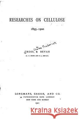 Researches on Cellulos Cross 9781535080361