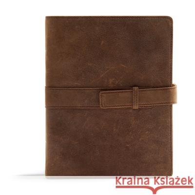 CSB Legacy Notetaking Bible, Tan Genuine Leather with Strap Csb Bibles by Holman 9781535953429 Holman Bibles