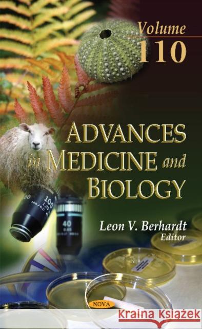 Advances in Medicine & Biology: Volume 110 Leon V Berhardt 9781536104714 Nova Science Publishers Inc