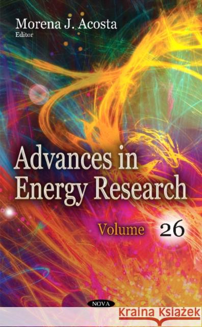 Advances in Energy Research: Volume 26 Morena J Acosta 9781536111033 Nova Science Publishers Inc