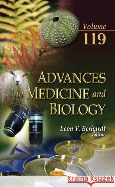 Advances in Medicine & Biology: Volume 119 Leon V Berhardt 9781536111057 Nova Science Publishers Inc