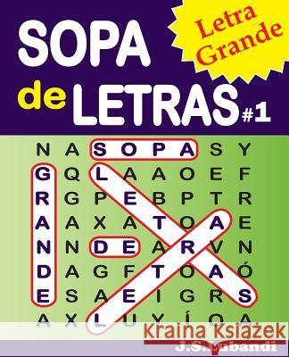 SOPA de LETRAS #1 (Letra Grande) Jaja Media 9781537590516 Createspace Independent Publishing Platform