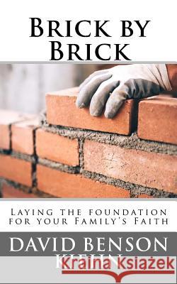 Brick by Brick: Laying the Foundation for your Family's Faith Kiehn, David Benson 9781537611853