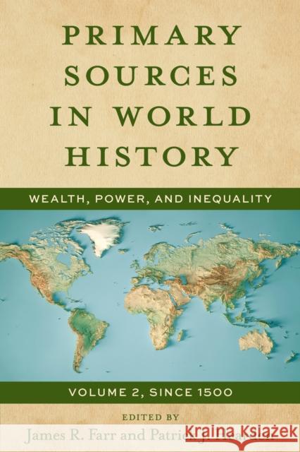 Primary Sources in World History: Wealth, Power, and Inequality, Since 1500 Patrick J. Hearden 9781538174371 Rowman & Littlefield