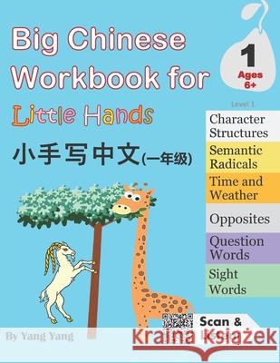 Big Chinese Workbook for Little Hands, Level 1 Yang Yang 9781539101840