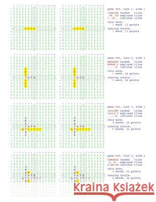 Fifty Scrabble Box Scores Games 451-500 MR Francis Gurtowski 9781540361813 Createspace Independent Publishing Platform