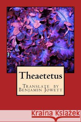 Theaetetus Plato                                    Benjamin Jowett 9781540376046 Createspace Independent Publishing Platform