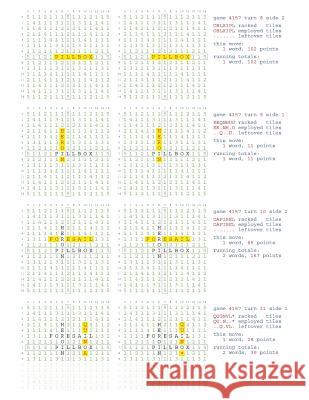 Fifty Scrabble Box Scores Games 4151-4200 MR Francis Gurtowski 9781540591166 Createspace Independent Publishing Platform