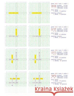 Fifty Scrabble Box Scores Games 4351-4400 MR Francis Gurtowski 9781540591401 Createspace Independent Publishing Platform