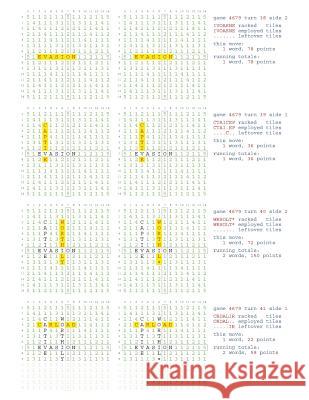 Fifty Scrabble Box Scores Games 4651-4700 MR Francis Gurtowski 9781540591586 Createspace Independent Publishing Platform