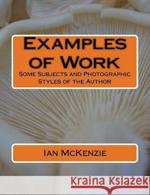 Examples of Work: Some Subjects and Photographic Styles of the Author Ian McKenzie Ian McKenzie 9781542393805 Createspace Independent Publishing Platform