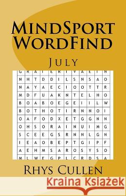 MindSport WordFind July Cullen, Rhys Michael 9781542493321