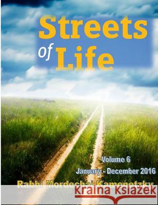 Streets of Life Collection Vol. 6 - 2016: Reflections on Life's Amazing Journeys and the Paths that Lead There Kamenetzky, Mordechai 9781542535274