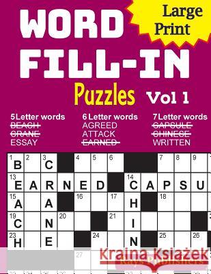 Large Print Word Fill-in Puzzles Jaja Media 9781542737722