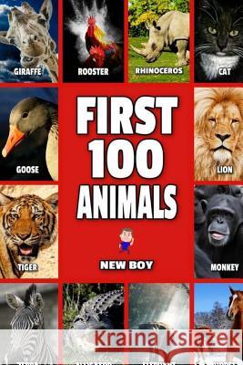 First 100 Animals: Full Color Animal Book New Boy 9781542844796 Createspace Independent Publishing Platform