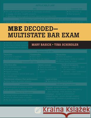 The MBE Decoded: Multistate Bar Exam Basick, Mary 9781543830903 Aspen Publishers