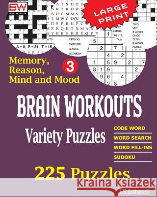 BRAIN WORKOUTS Variety Puzzles 3 Jaja Media 9781544205069