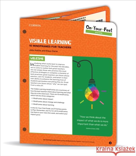 On-Your-Feet Guide: Visible Learning: 10 Mindframes for Teachers John Hattie Klaus Zierer 9781544395241