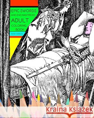 Epic Swords And Enchantress Adult Coloring Book Norman, Randy 9781544874104 Createspace Independent Publishing Platform