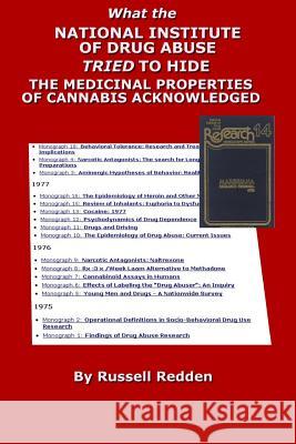 What the National Institute of Drug Abuse Tried to Hide: The Medicinal Properties of Cannabis Acknowledged Russell Redden 9781545124826