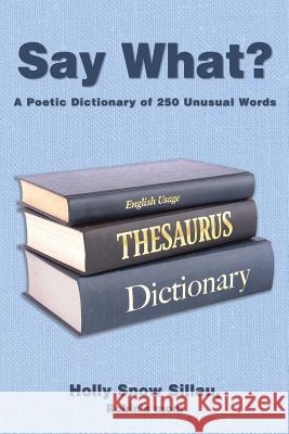 Say What?: A Poetic Dictionary of 250 Unusual Words Holly Snow Sillau 9781545342695 Createspace Independent Publishing Platform