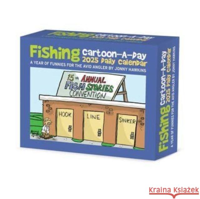 Fishing Cartoon-A-Day by Jonny Hawkins 2025 6.2 X 5.4 Box Calendar Jonny Hawkins 9781549240836 Willow Creek Press Calendars