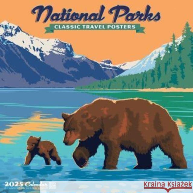 National Parks (Art) 2025 12 X 12 Wall Calendar Anderson Design Group 9781549244131 Willow Creek Press Calendars