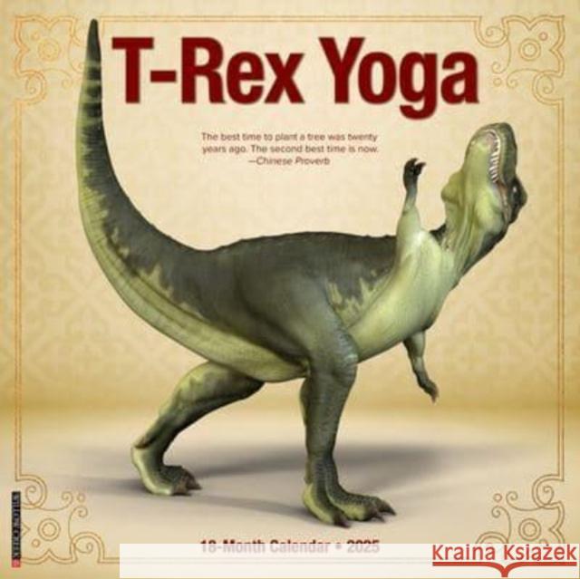 T-Rex Yoga 2025 12 X 12 Wall Calendar Willow Creek Press 9781549245053 Willow Creek Press Calendars