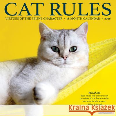 Cat Rules 2026 12 X 12 Wall Calendar Willow Creek Press 9781549250583 Willow Creek Press Calendars