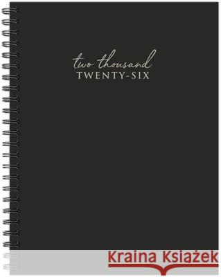 Contemporary Black (Trilingual) 2026 6.5 X 8.5 Weekly Monthly Softcover Planner Willow Creek Press 9781549257759 Willow Creek Press Calendars