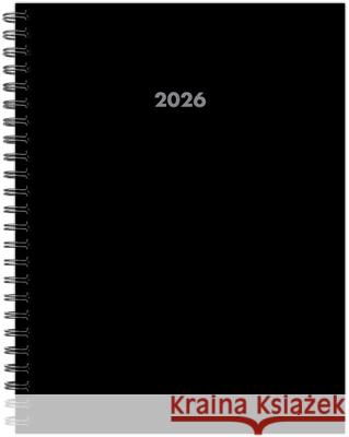 Basic Black 2026 6.5 X 8.5 Weekly Monthly Softcover Planner Willow Creek Press 9781549257827 Willow Creek Press Calendars