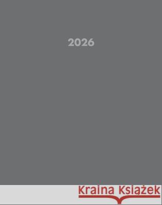 Basic Gray 2026 7.5 X 9.5 Booklet Monthly Planner Willow Creek Press 9781549257858 Willow Creek Press Calendars