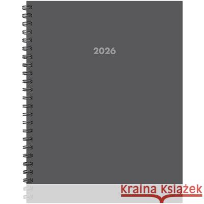 Basic Gray 2026 8.5 X 11 Weekly Monthly Softcover Planner Willow Creek Press 9781549257872 Willow Creek Press Calendars