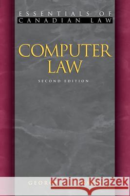 Computer Law George S. Takach 9781552210536 Irwin Law