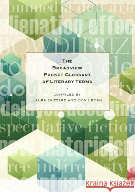 The Broadview Pocket Glossary of Literary Terms Broadview Press 9781554811670 Broadview Press