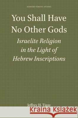You Shall Have No Other Gods: Israelite Religion in the Light of Hebrew Inscriptions Jeffrey Tigay 9781555400637