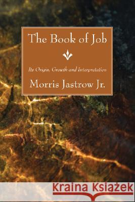 The Book of Job Morris Jastrow 9781556356179