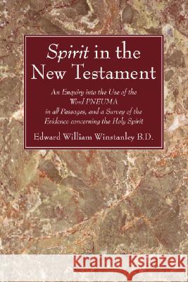 Spirit in the New Testament Winstanley, Edward William Bd 9781556357725