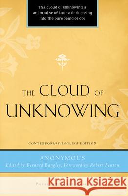 Cloud of Unknowing Anonymous 9781557256690 Paraclete Press (MA)