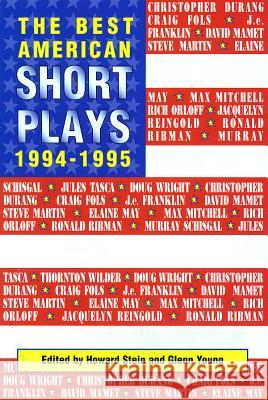 The Best American Short Plays 1994-1995 Glenn Young 9781557832320 Applause Books