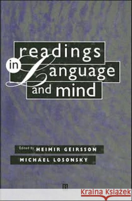 Readings in Language and Mind  9781557866707 Blackwell Publishers