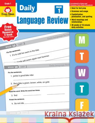 Daily Language Review, Grade 1 Teacher Edition Evan-Moor Corporation 9781557996558 Evan-Moor Educational Publishers