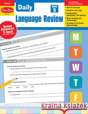 Daily Language Review, Grade 5 Teacher Edition Evan-Moor Corporation 9781557996596 Evan-Moor Educational Publishers