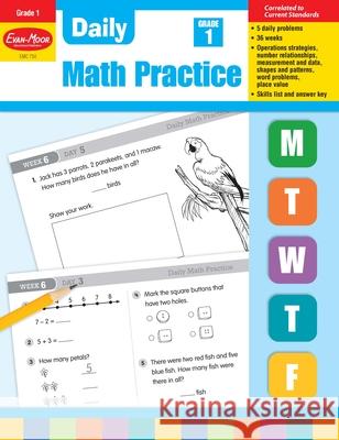 Daily Math Practice, Grade 1 Teacher Edition Evan-Moor Corporation 9781557997418 Evan-Moor Educational Publishers